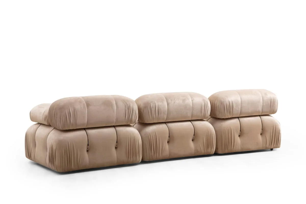 Salvador Bubble Canapea Modulara 3 Locuri Crem 288x95x75 cm - imagine 2