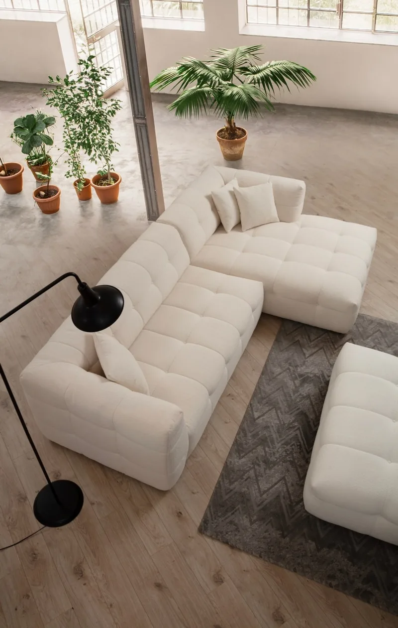 Salvador Cady Coltar Modular Dreapta Bej 300x150x72cm - imagine 2