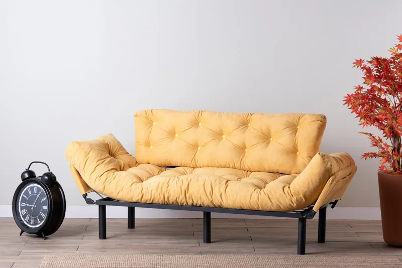 Salvador Canapea Extensibila 3 Locuri Nitta Triple Mustard