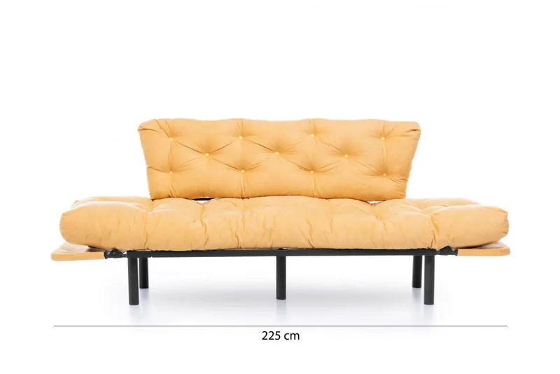 Salvador Canapea Extensibila 3 Locuri Nitta Triple Mustard - imagine 5