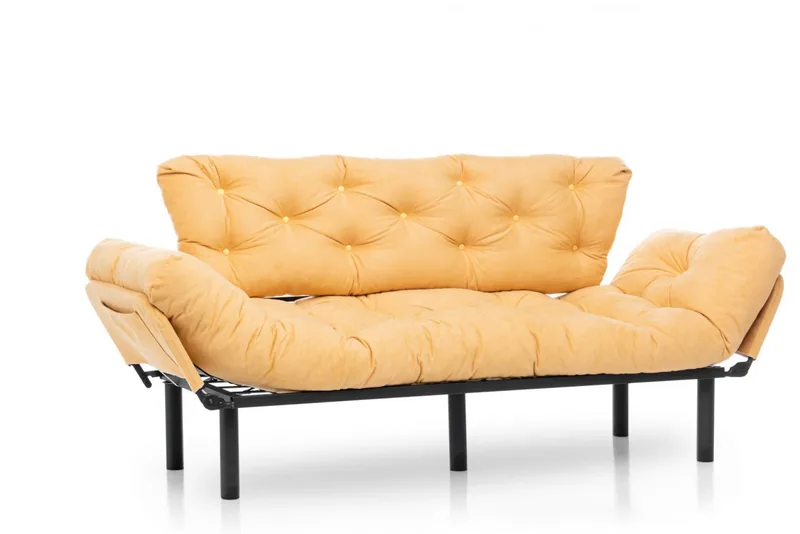 Salvador Canapea Extensibila 3 Locuri Nitta Triple Mustard - imagine 8