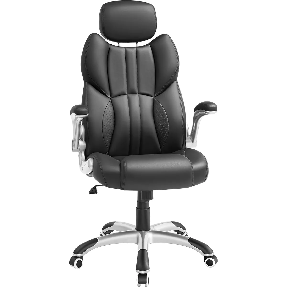 Scaun de Birou Brius Ergonomic Brate Rabatabile Suport Cap 70x70x137 Negru