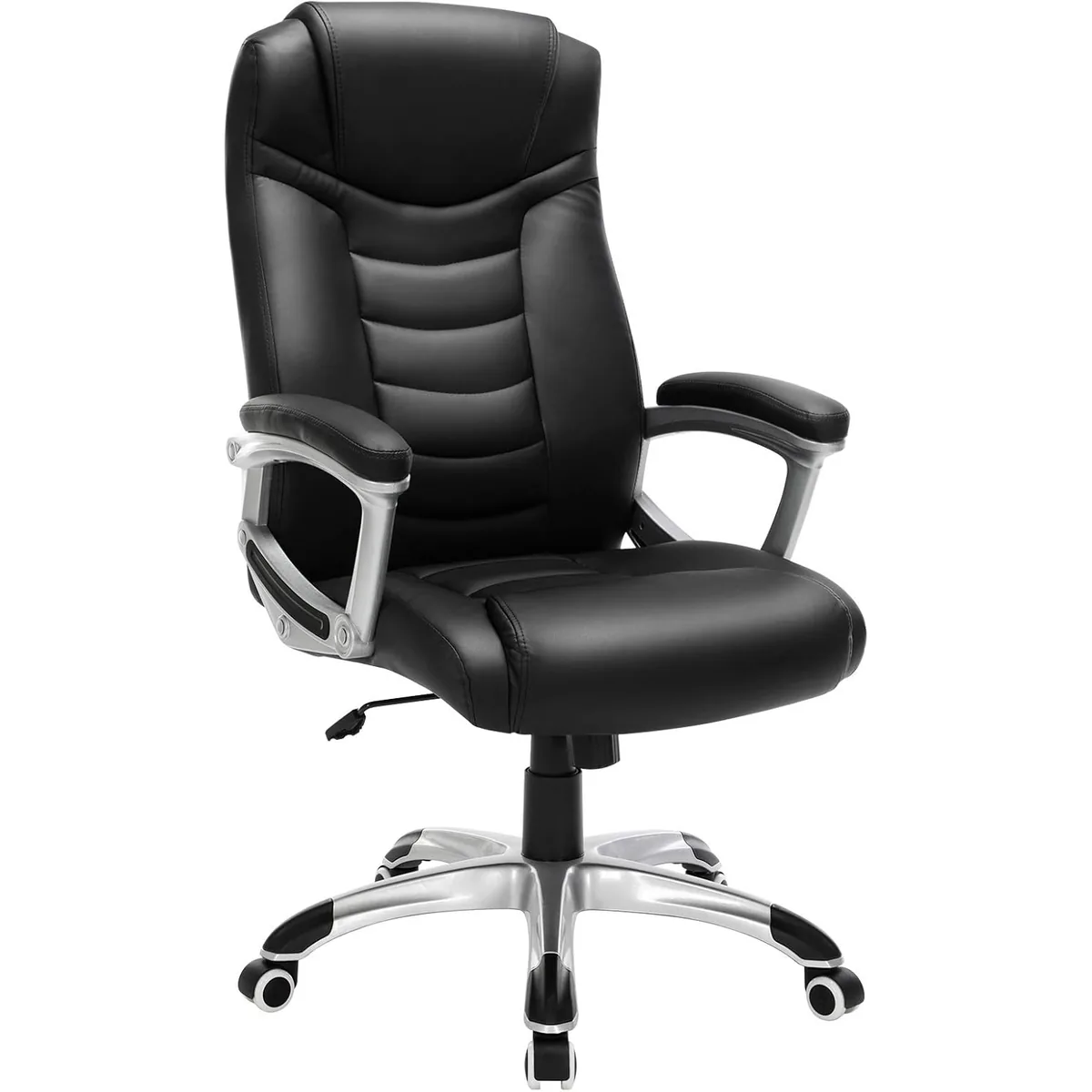 Scaun de Birou Brius OBG21B Piele Ecologica Negru Reglabil 150kg