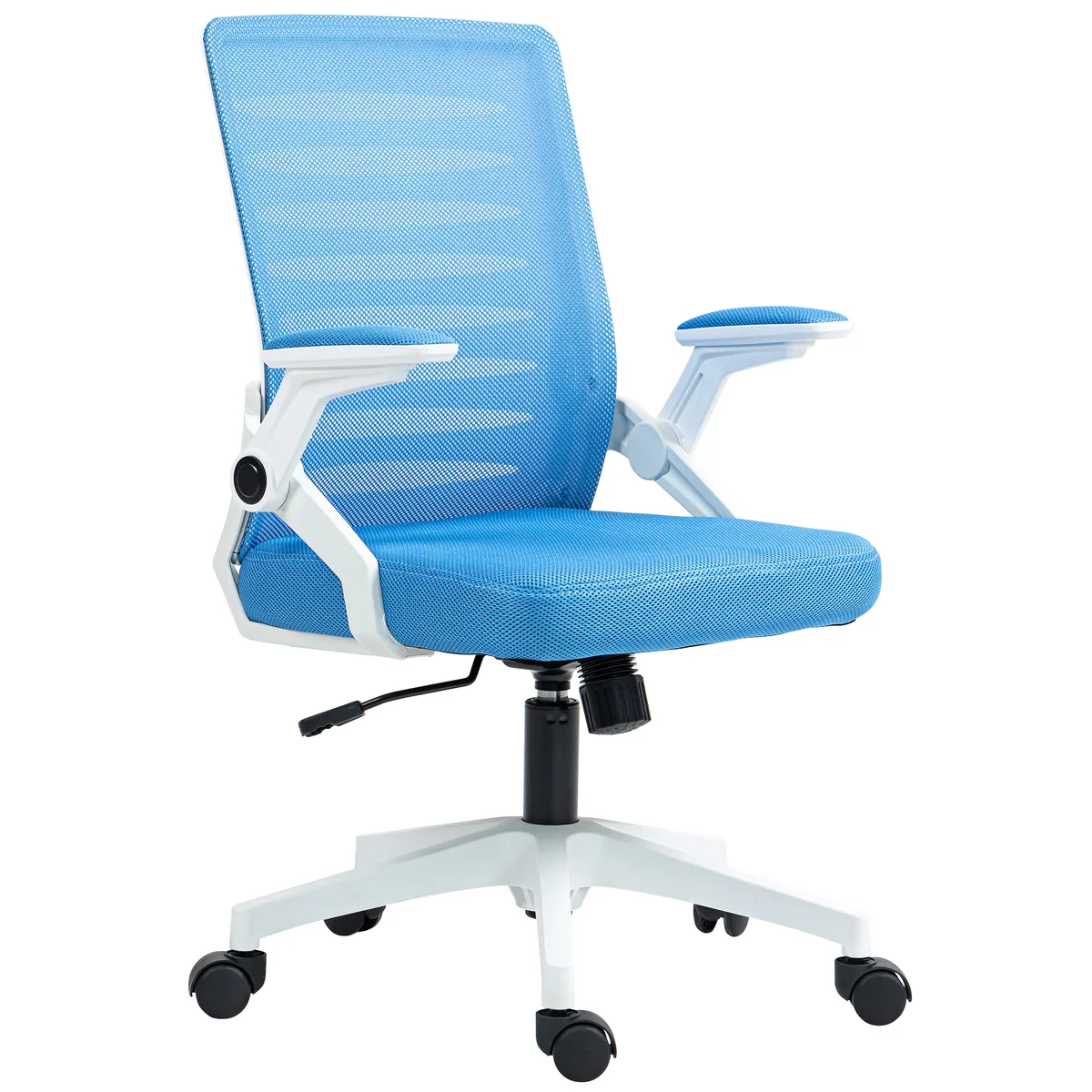 Scaun de Birou Ergonomic Vinsetto Reglabil pe Inaltime cu Cotiere de Ridicare Albastru