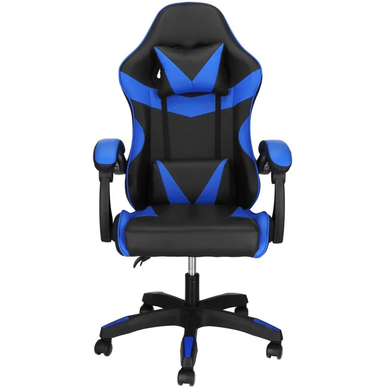 Scaun de Birou Gaming Brius Ergonomic Suport Lombar Tetiera Negru Albastru