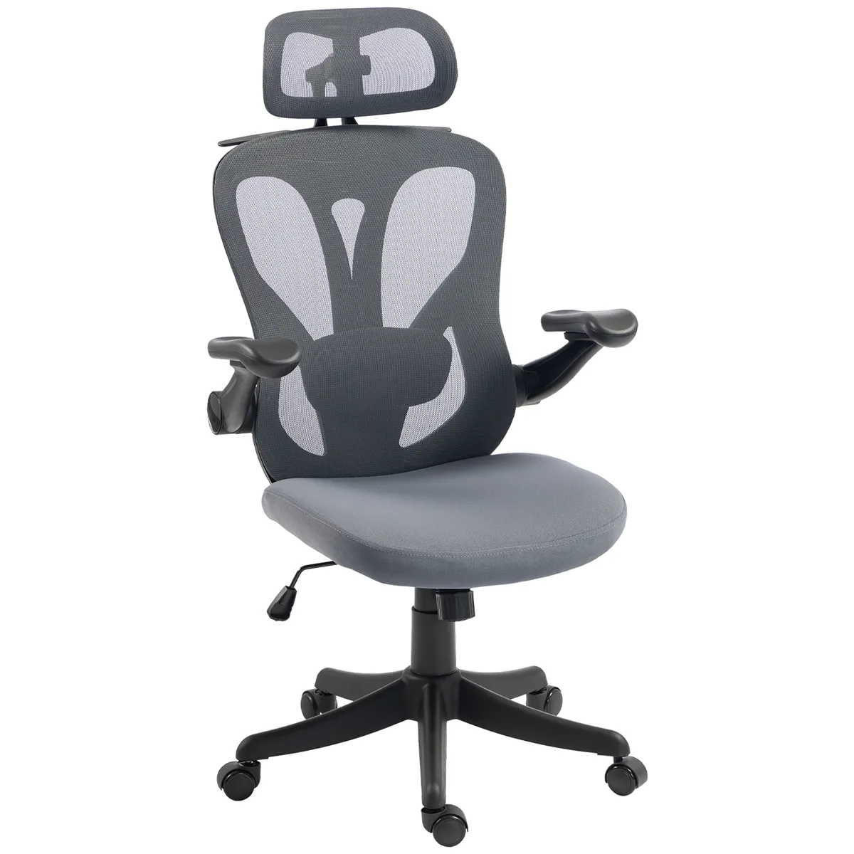 Scaun de Birou Homcom Ergonomic Gri Închis