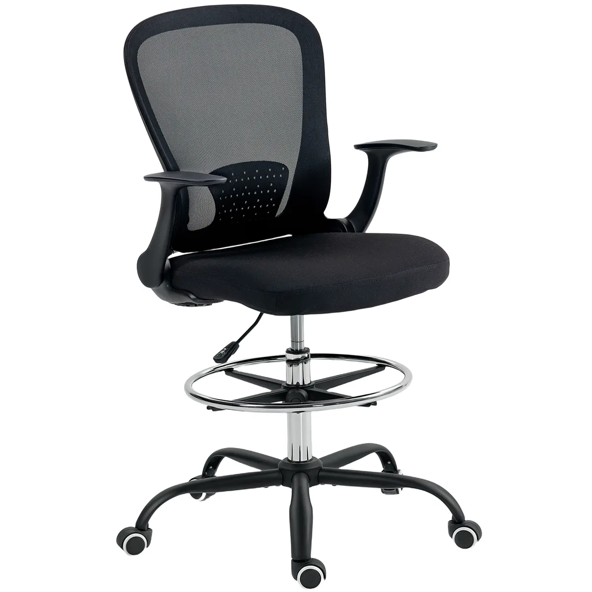 Scaun de Birou Homcom Inaltime Reglabila 62 x 59 x 119cm Negru