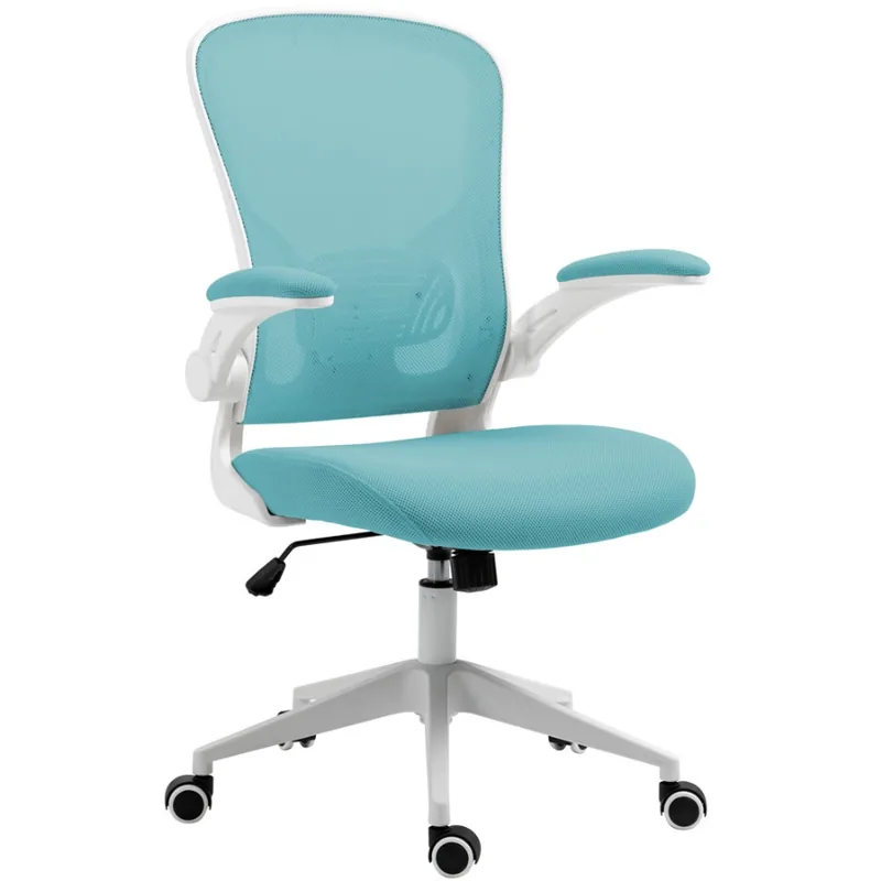 Scaun de Birou Office Products Chios Mesh Textil Stofa Brate Plastic Turcoaz Alb