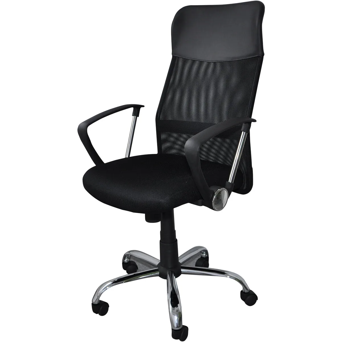 Scaun de Birou Office Products Corfu Brate Metalice Rotile Mesh Negru