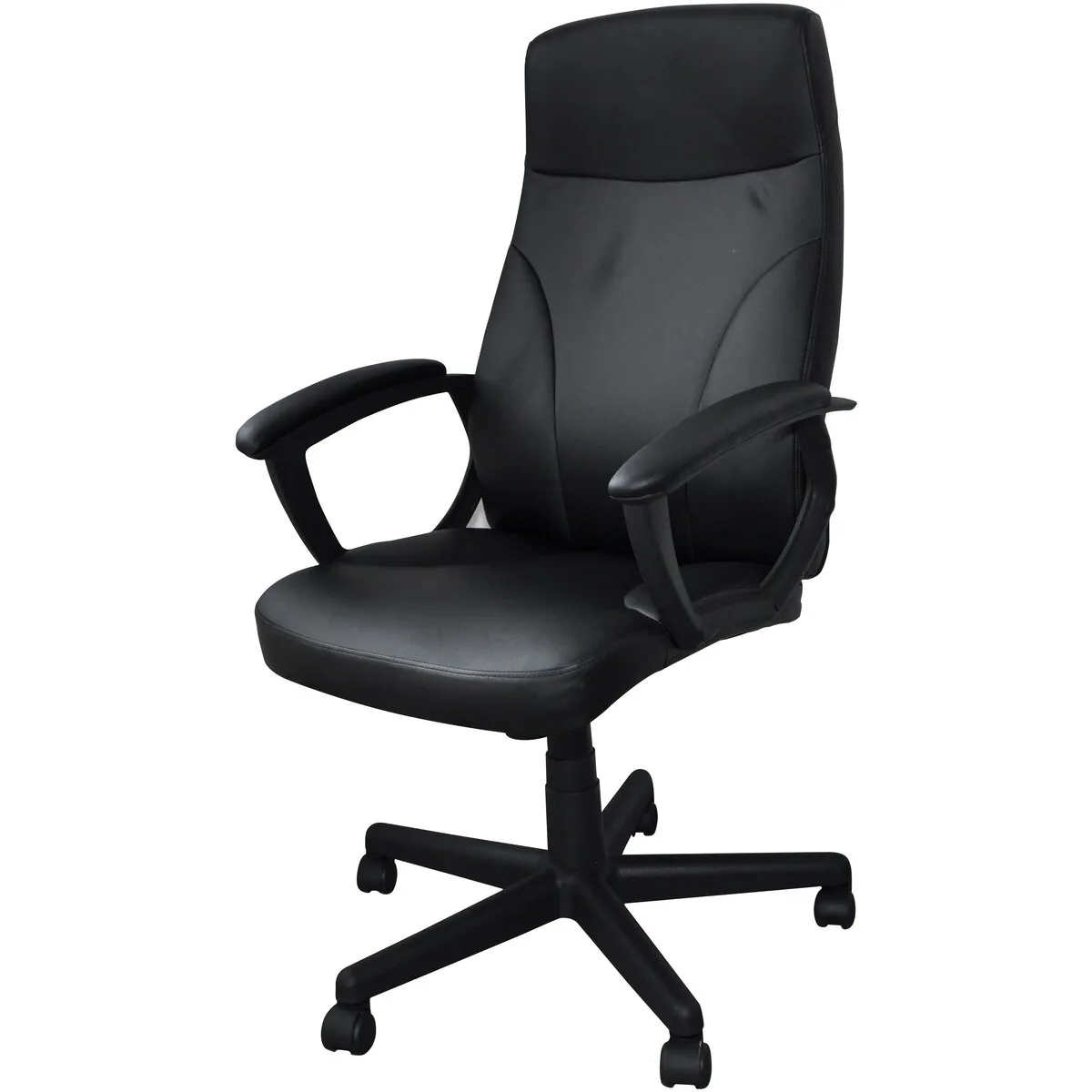 Scaun de Birou Office Products Crete Piele Ecologica Brate Plastic Rotile Negru