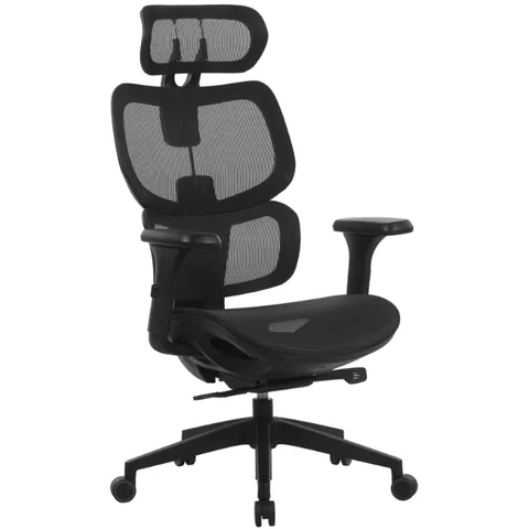 Scaun de Birou Office Products Hydra Brate Plastic Rotile Mesh Textil Negru