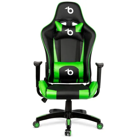 Scaun de gaming Family cu perna de talie si perna pentru cap Verde