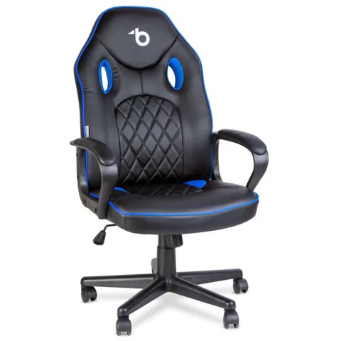 Scaun Gamer cu Cotiera 71x53cm/53x47cm Negru si Albastru