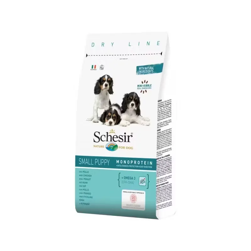 Hrana Uscata pentru Caini Schesir Dog Dry Small Puppy Monoprotein Pui 800g