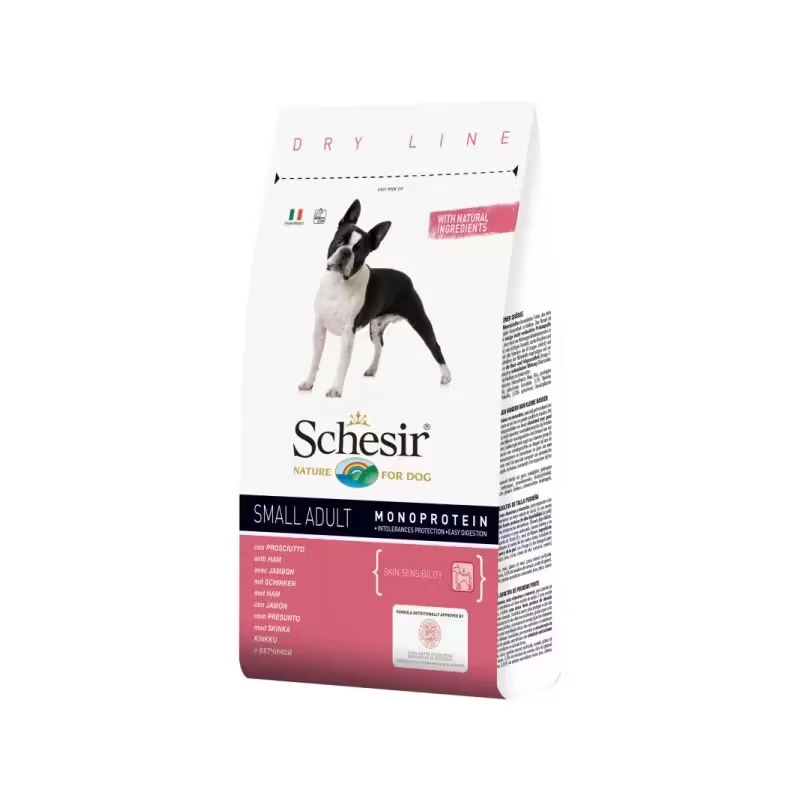Hrana Uscata pentru Caini Schesir Small Adult Monoprotein Sunca 800g