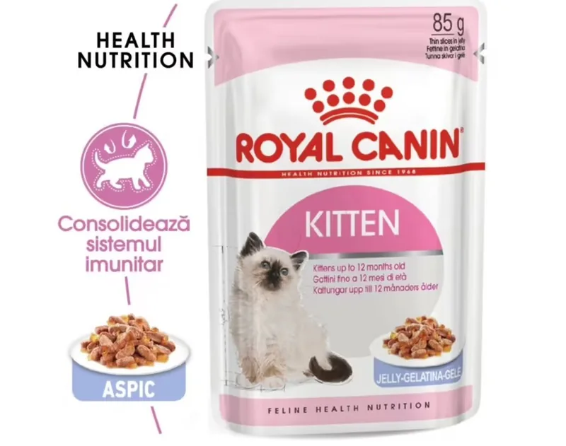 Plic Hrană Umedă Royal Canin Felin Kitten Jelly 85g