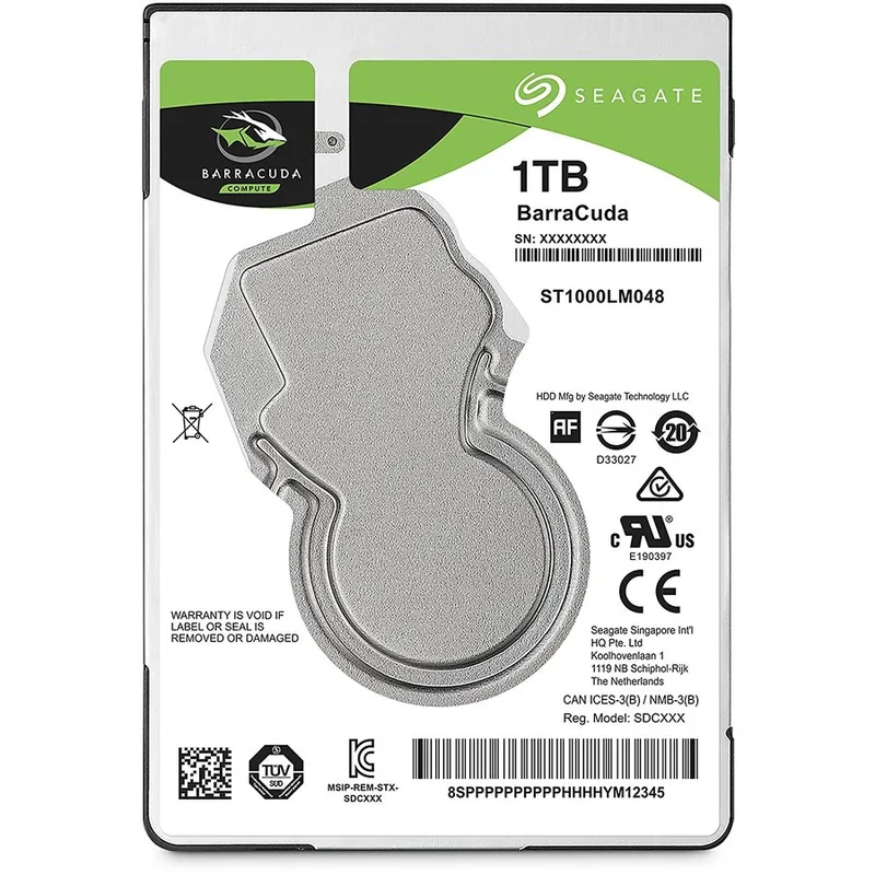 Seagate BarraCuda Laptop 1TB 5400RPM SATA3