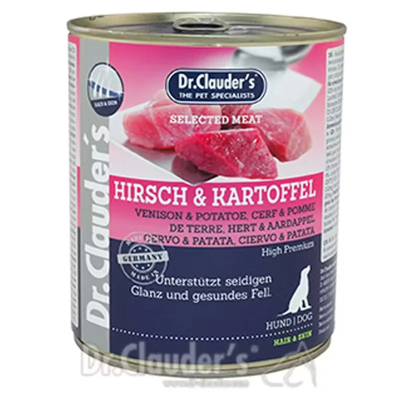 Hrana Umeda pentru Caini Dr. Clauders Selected Meat Caprioara & Cartof 800g