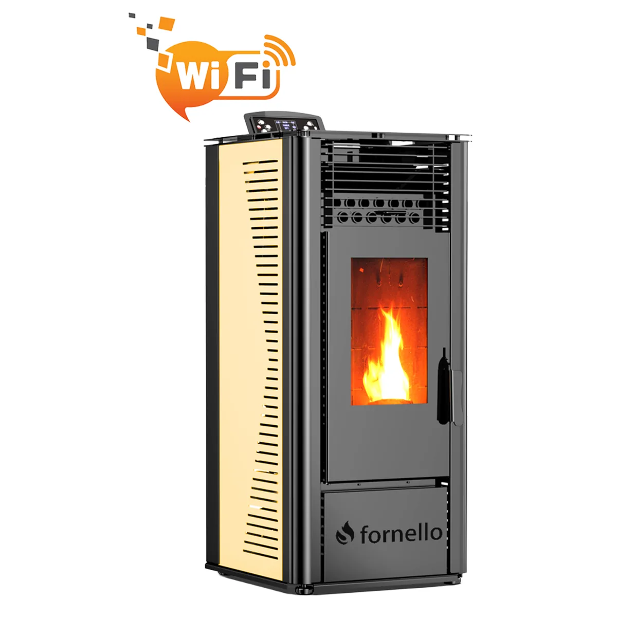 Semineu pe Peleti Fornello Sophia Wi-Fi 11kW Ivory