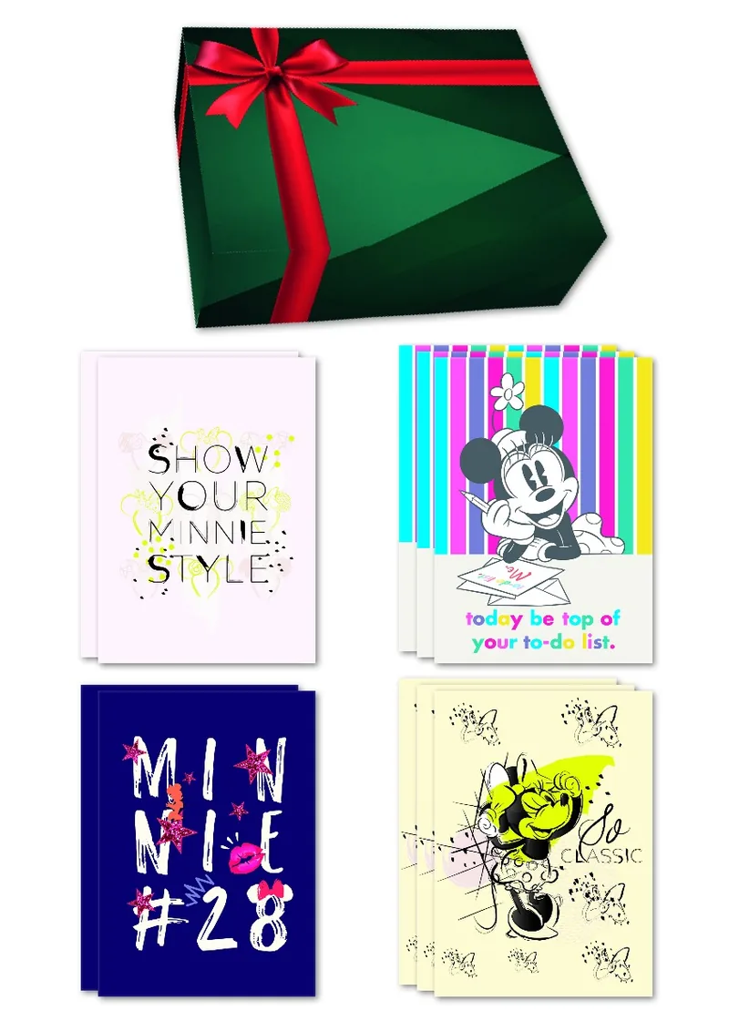 Set 10 Caiete Litera A4 60 File Gimnaziu Fete Minnie Mouse Dictando Matematica