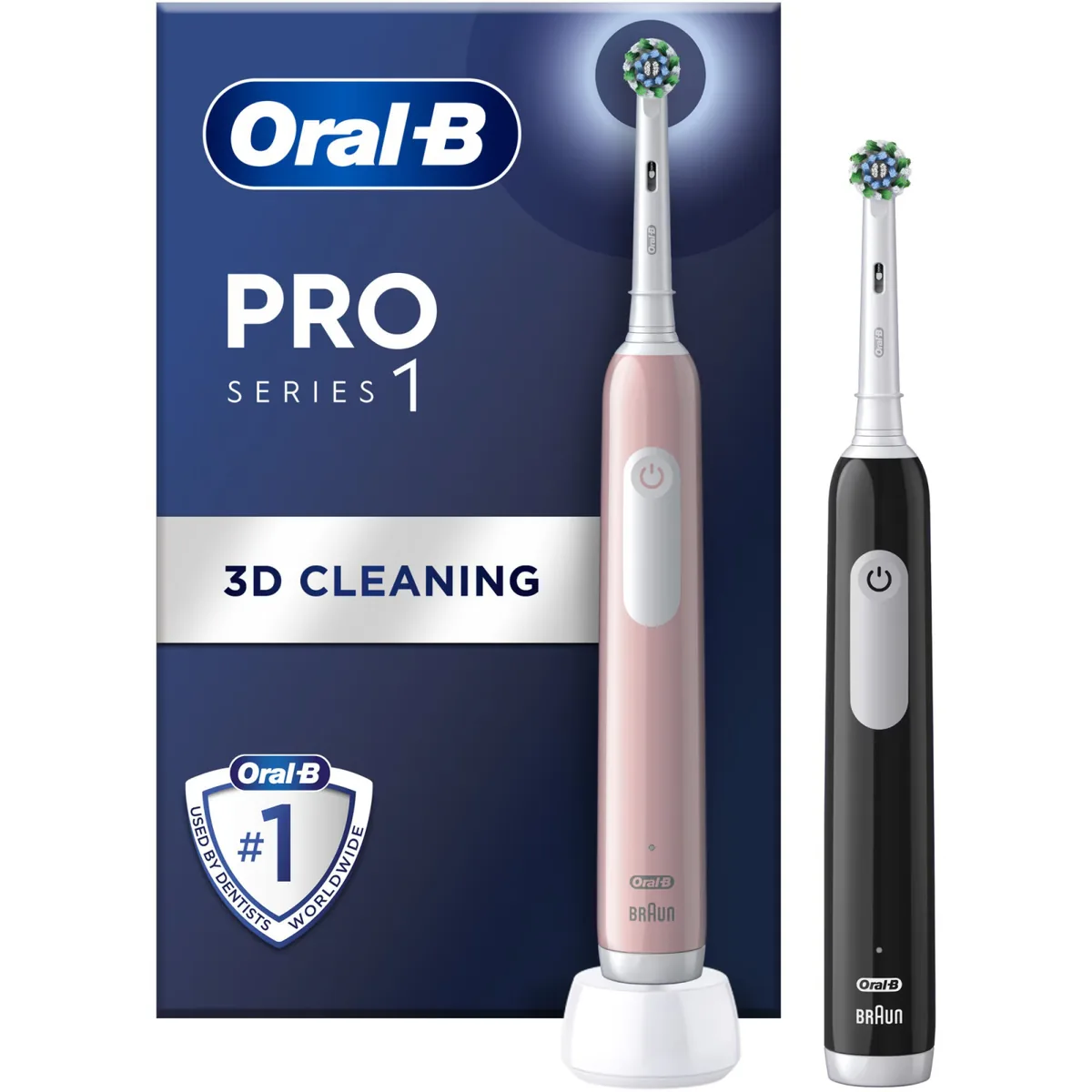 Oral-B Pro 1 Set 2 Negru Roz