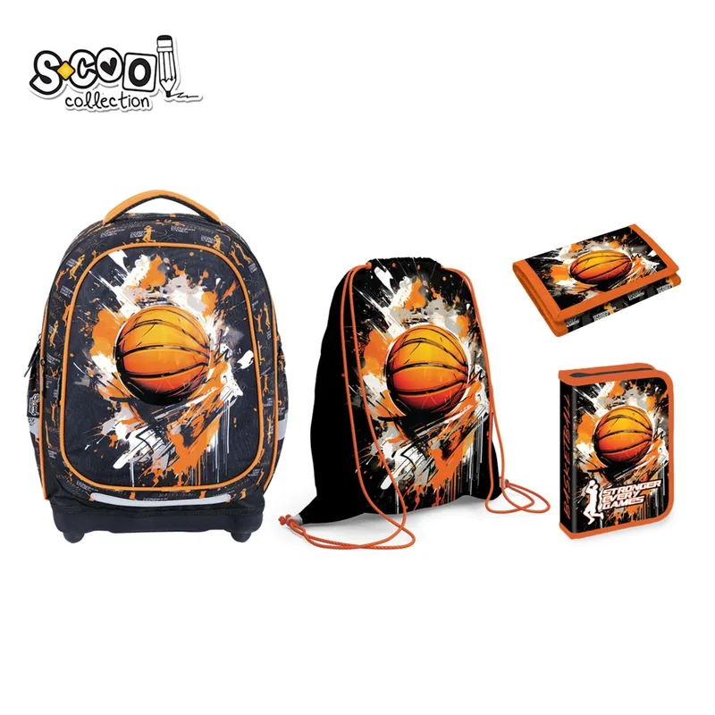 Set 4 in 1 Ghiozdan Echipat S-Cool Basketball