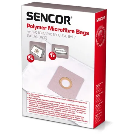 Set 5 Saci Aspirator Microfibra Sencor SVC 8
