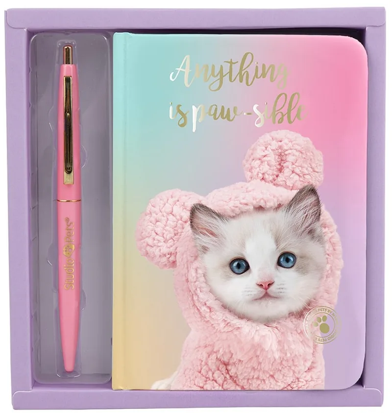 Set Caiet cu Pix Studio Pets Pisoiul Mausi A6 120 Pagini