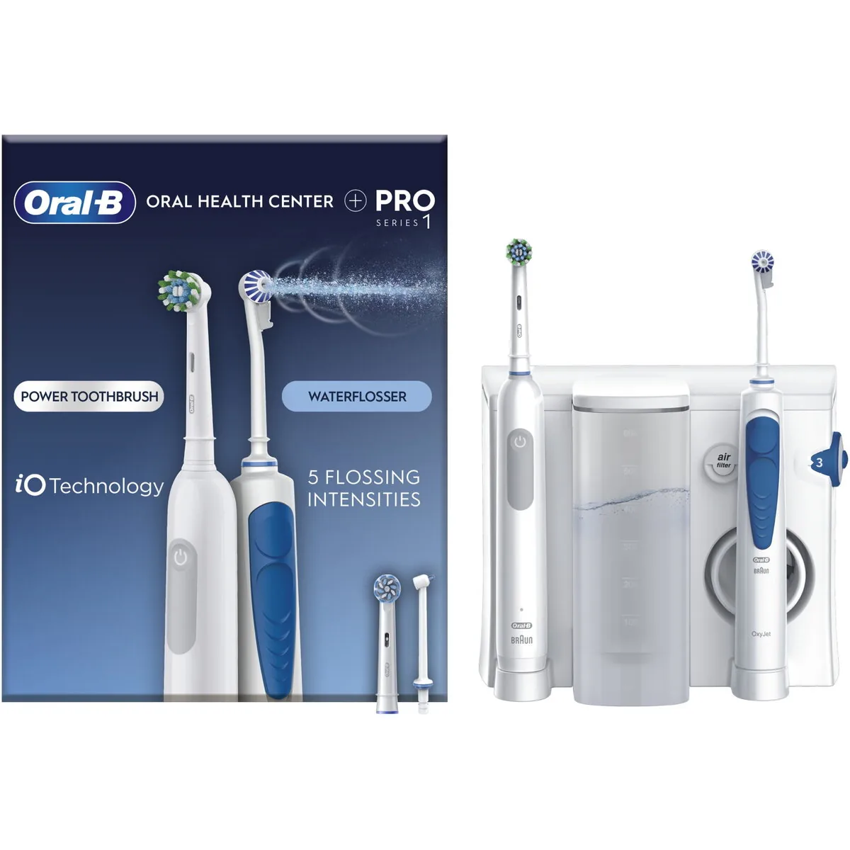 Set Irigator Bucal si Periuta de Dinti Electrica Oral-B Center OxyJet+ Pro 1