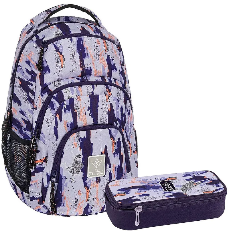 Set Școlar Ars Una Camouflage Rucsac AU-2 și Penar