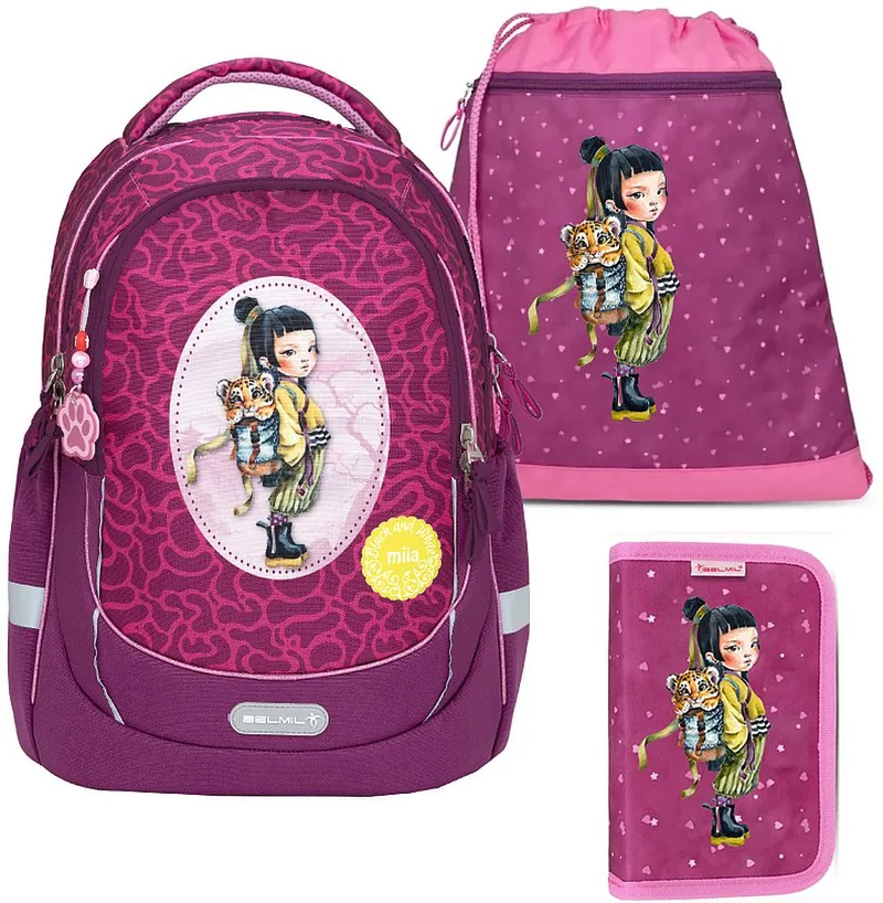 Set Școlar Belmil Miia Yuki Rucsac Penar și Sac