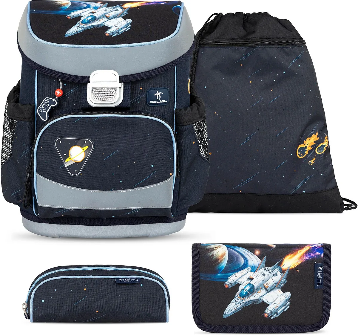 Set Scolar Belmil Orion Rucsac Doua Penare si Sac