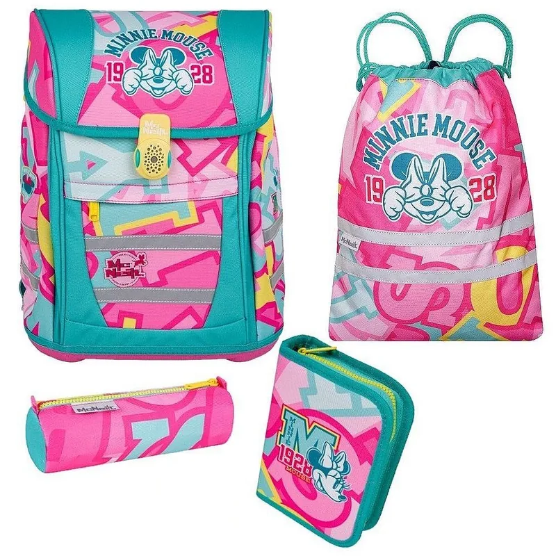 Set Școlar Cool Pack Minnie Mouse Ghiozdan 2 Penare Sac de Sport