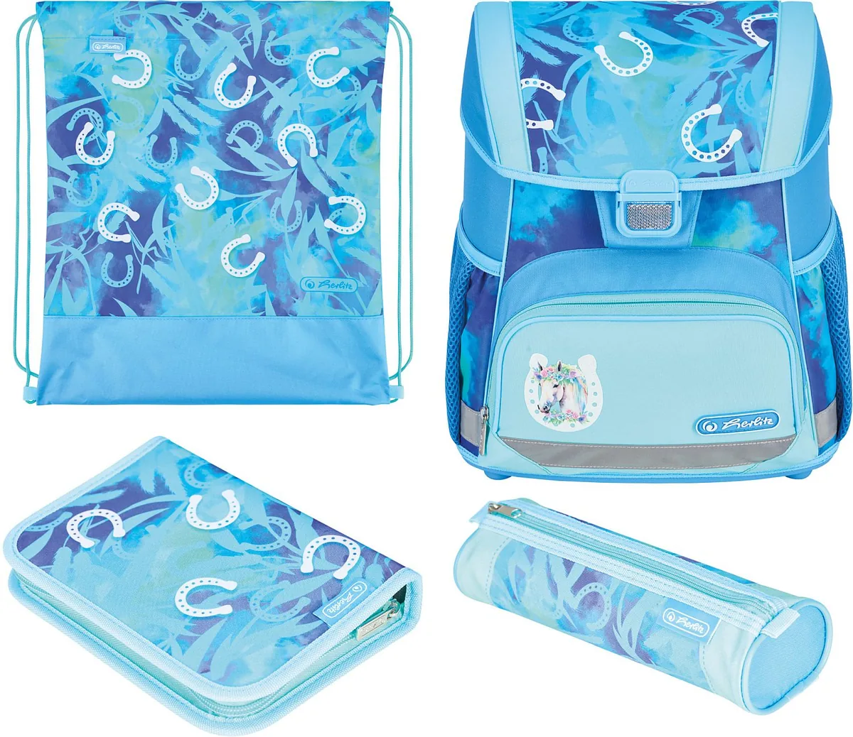 Set Scolar Herlitz Loop Plus Lucky Horse Ghiozdan 2 Penare Saculet