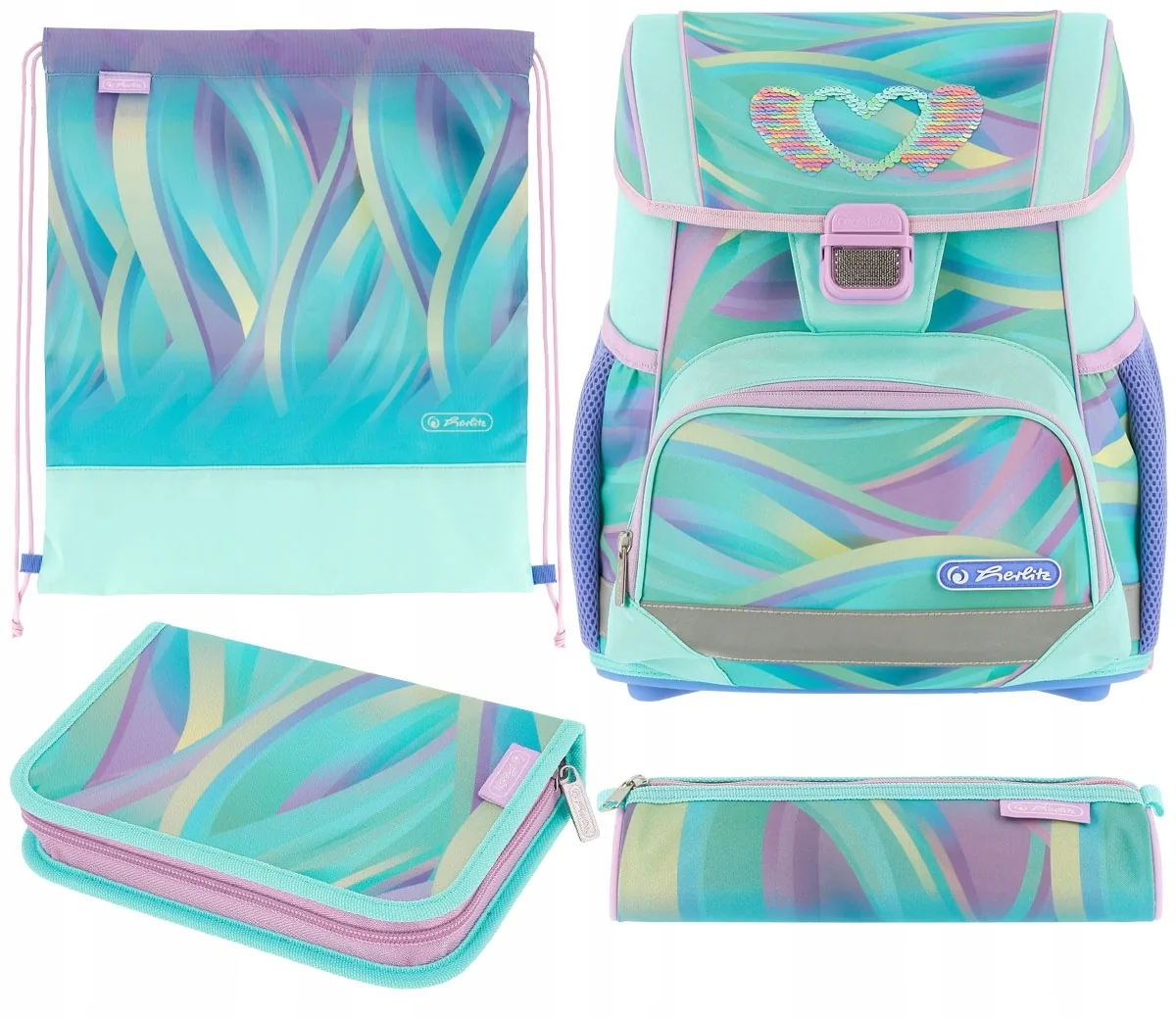 Set Scolar Herlitz Loop Plus Minty Love