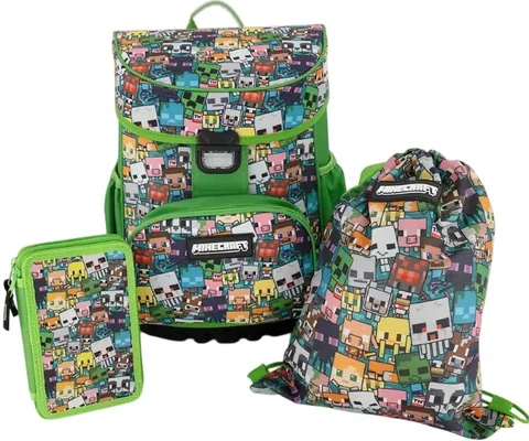 Set Școlar Minecraft Rucsac Penar și Geantă Sport