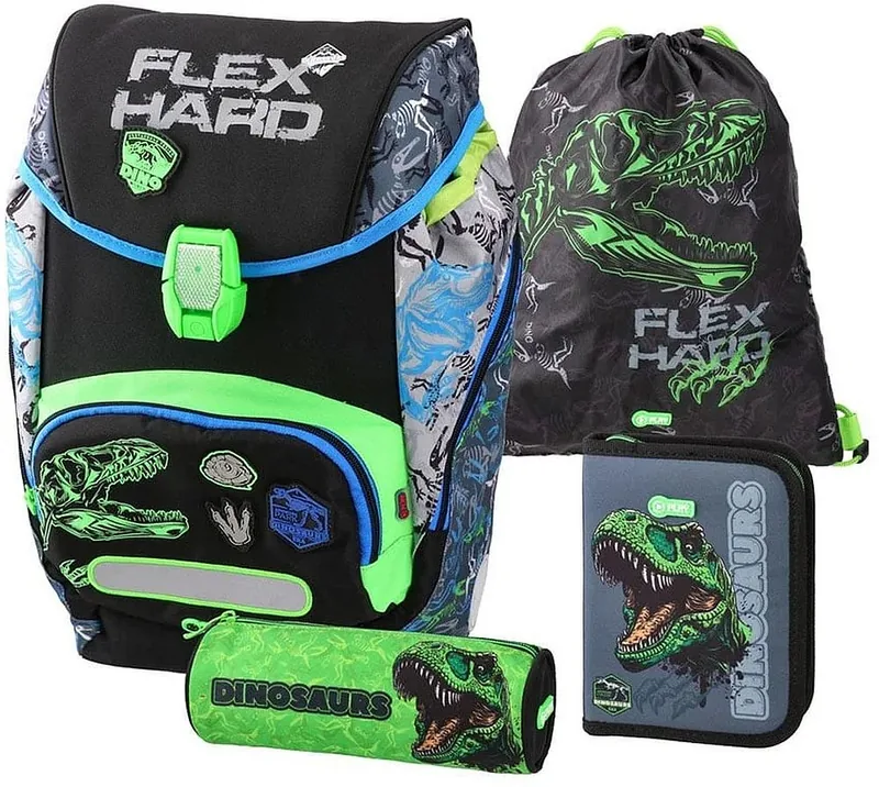 Set Scolar Must Play Logic Dino Rucsac Geanta Sport Doua Penare