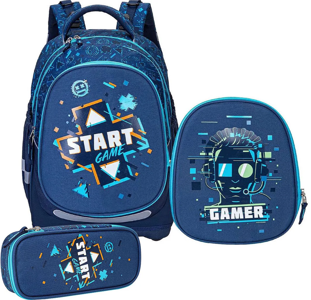 Set Școlar Rucsac și Penar Kstationery Made to Last Start Game