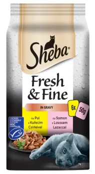 Sheba Minipouch Selectii Pui/Somon 6x50g