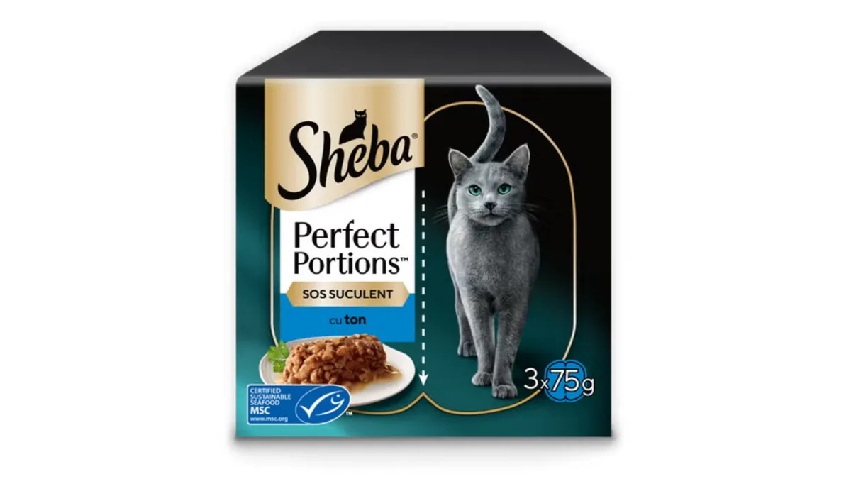 Pateu pentru Pisici Sheba Perfect Portion Ton 6x37,5g