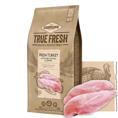 Hrana Uscata pentru Caini Carnilove True Fresh Turkey Adulti 1.4kg
