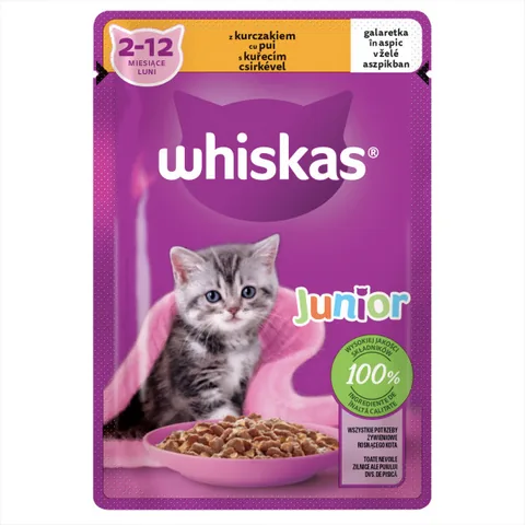 Hrana Umeda Pisici Whiskas Junior Pui In Aspic 85g