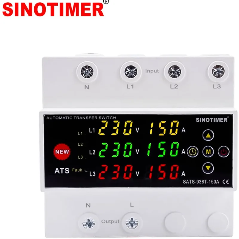 SINOTIMER SATS-936T-150A Comutator ATS Trifazat 3 Surse 230/400V