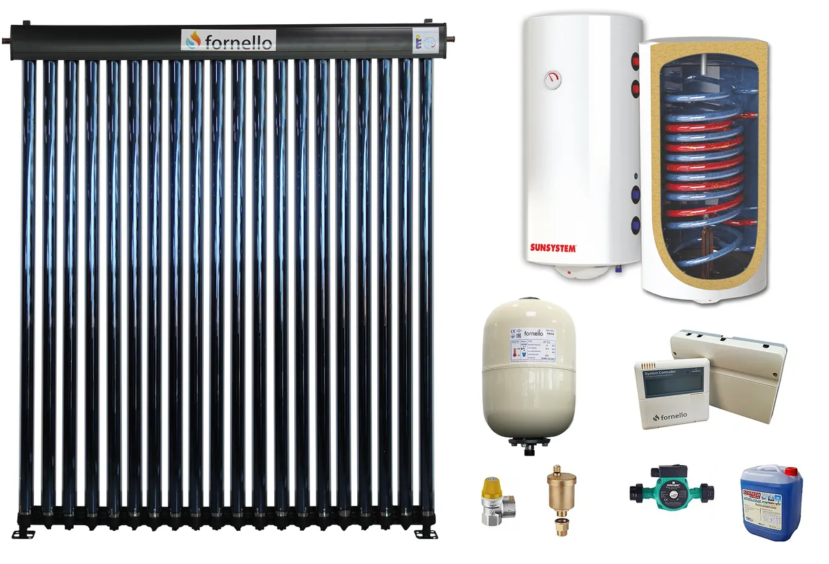 Sistem Solar Presurizat Fornello 20 Tuburi Heat Pipe cu Boiler Sunsystem 150L