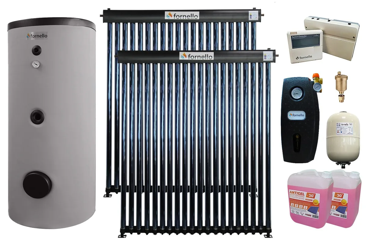 Sistem Solar Presurizat Fornello 40 Tuburi Heat Pipe Boiler Optima EV 300L 2S