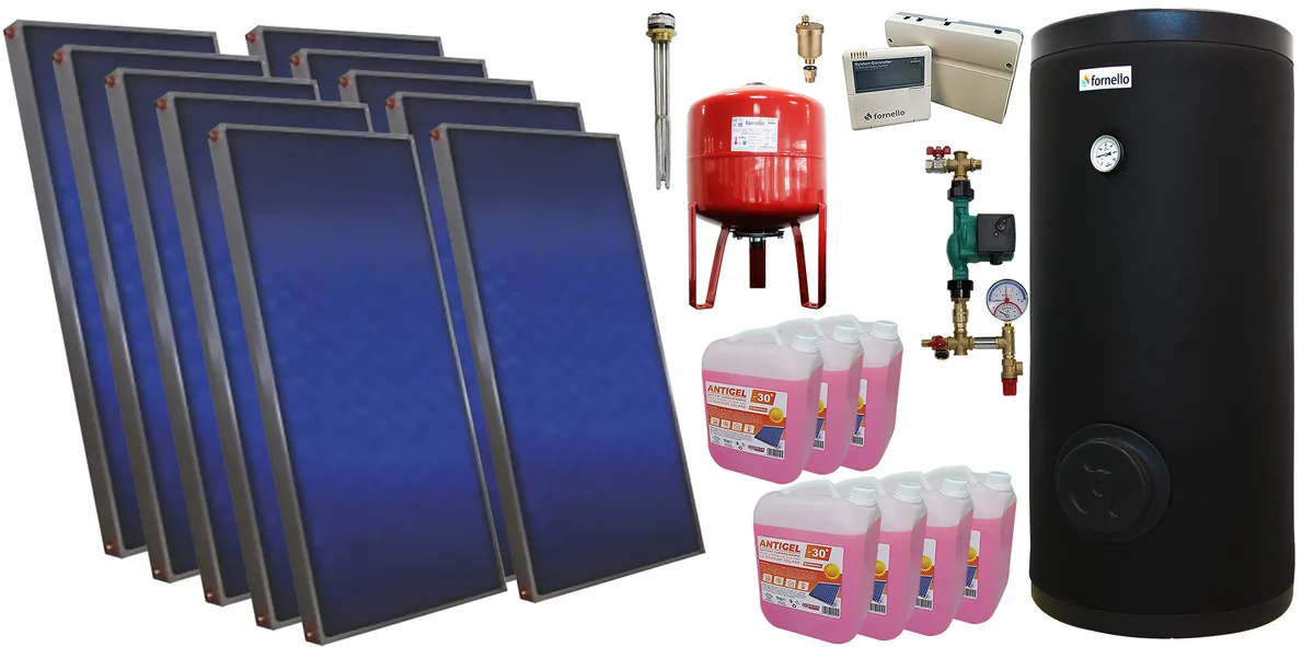 Sistem Solar Presurizat Sunsystem PK SL FP 2.0 10 Panouri 1000L