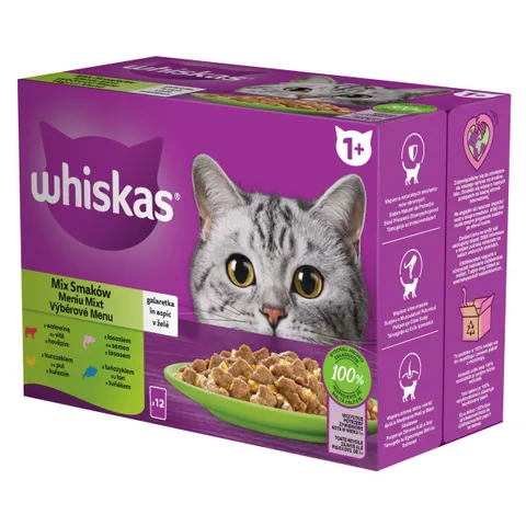 Whiskas Plic Selectii Vita Pui Somon Ton 12x85g