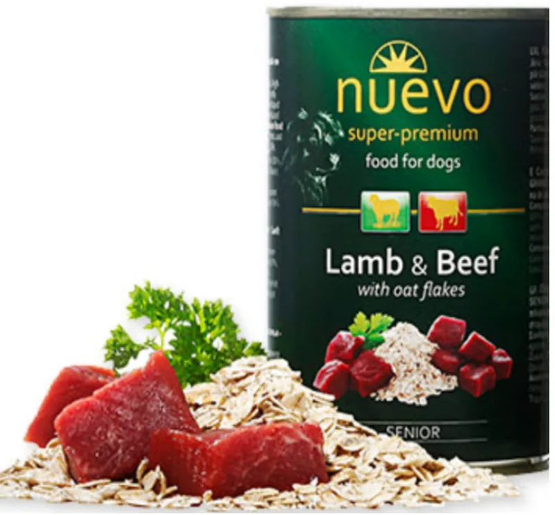 Conserva pentru Caini Nuevo Senior Miel si Vita 400g