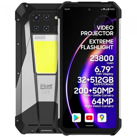 iHunt Tank 3 PRO 5G 512GB 16GB RAM Videoproiector Laser Integrat Negru Gri