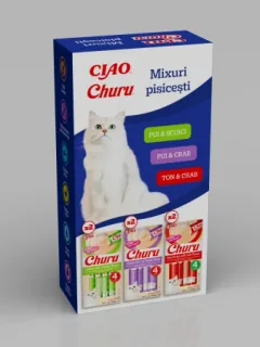 Snack pentru Pisici Inaba Ciao Churu Mix Bites si Creamy 6 Buc